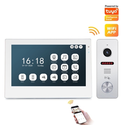 Smart 2 Wire Video Doorbell Wired Intercom With CVBS Call Panel 1080P 7 Inch Screen