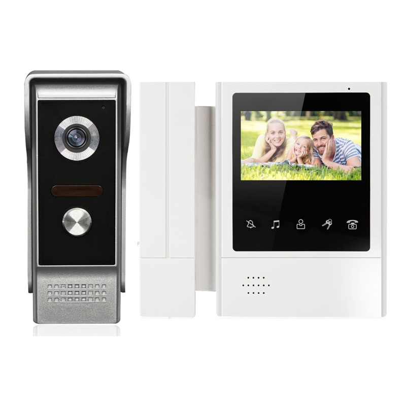 Handset Door Video Intercom Entry System 4.3 Inch Color TFT LCD Screen