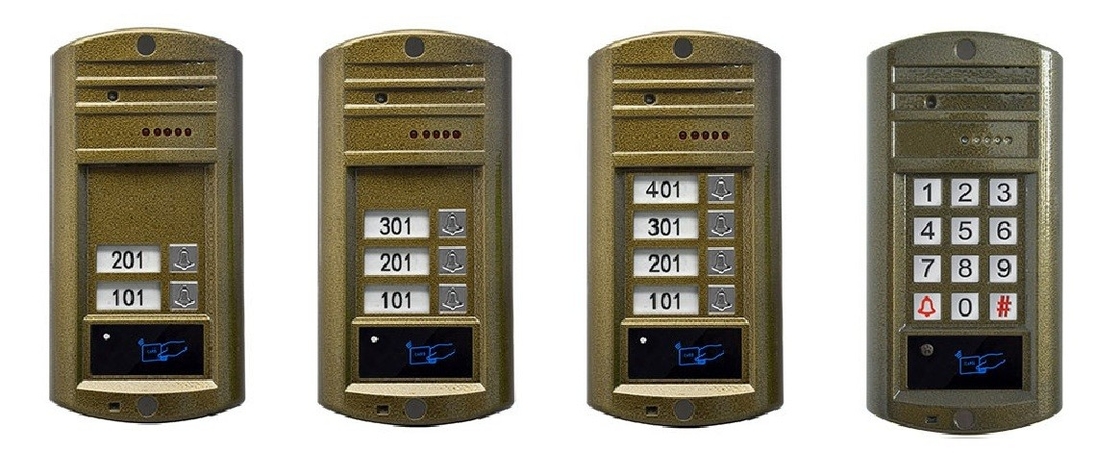 Smart Villa Front Door Intercom System 7 Inch TFT LCD Color Password Unlock