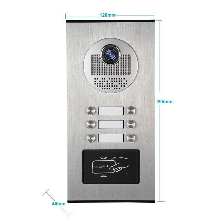 2 Wire Apartment Video Doorbell Intercom 800x480 Door Phone System