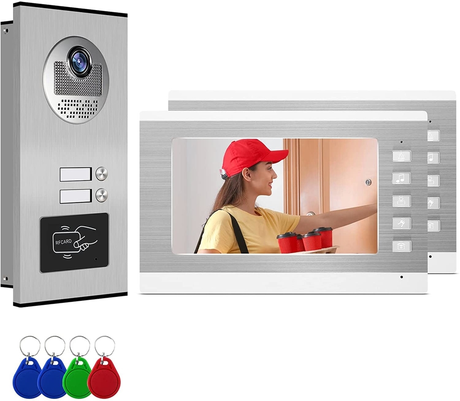 15VDC Front Door Video Intercom Door Entry RJ45 Cable 2 Call Panel