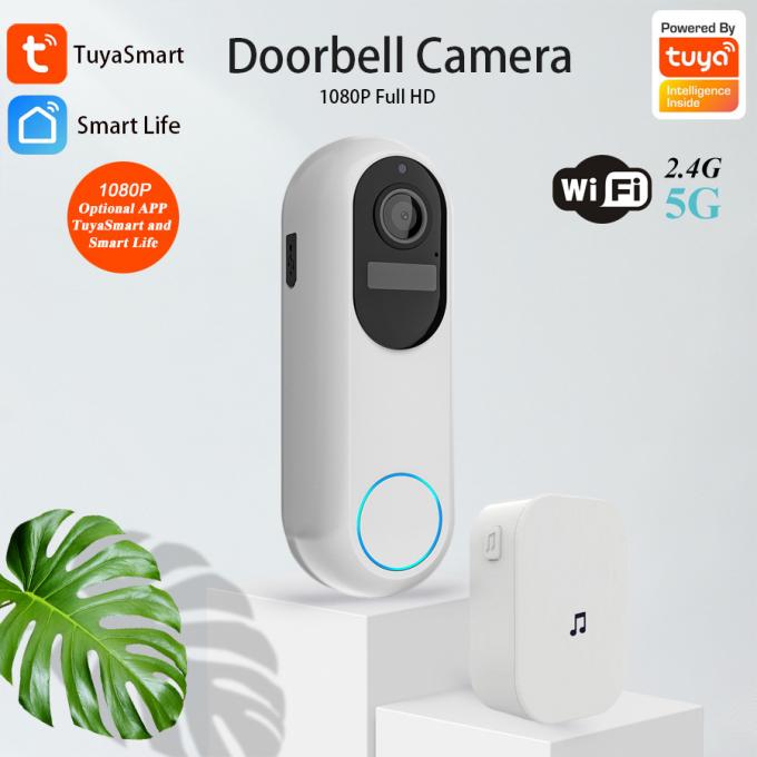 5G And 2.4G 1080P Smart Ring Tuya Wireless Door Camera Bell 8000ma